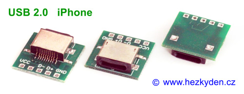 Adapter USB 2.0 iPhone - zásuvky