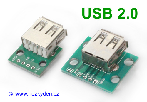 Adapter USB 2.0 typ A zásuvka - porovnání
