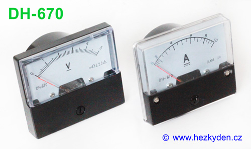 Analogová měřidla řady DH670 - zepředu