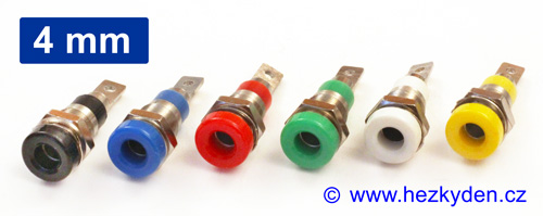 Zdířky pro banánek 4mm - barvy