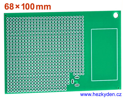 Bastldeska vrtaný univerzální plošný spoj 68x100 mm PROFI jednostranná SPECIAL - klišé