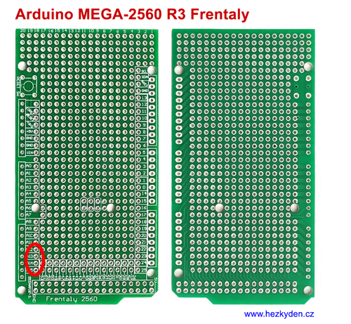 Bastldeska univerzální plošný spoj Arduino MEGA-2560 R3 Frentaly