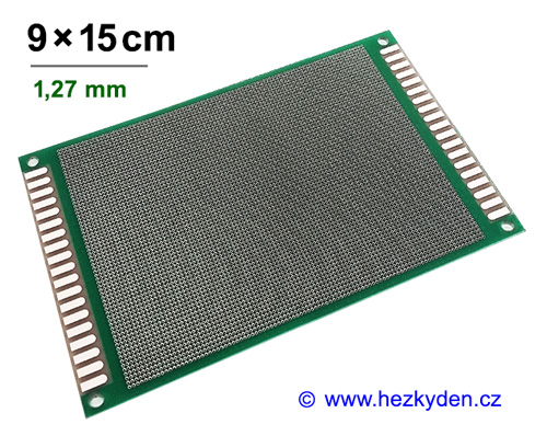 Bastldeska 9x15 cm PROFI oboustranná - rozteč 1,27 mm