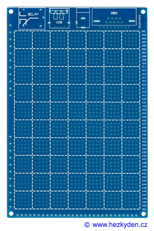 Univerzální plošný spoj 10x15 cm jednostranný modrý SPECIAL