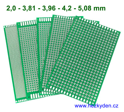 Bastldeska 9x15 cm jednostranná - rastr 2,0 - 3,81 - 3,96 - 4,2 - 5,08 mm