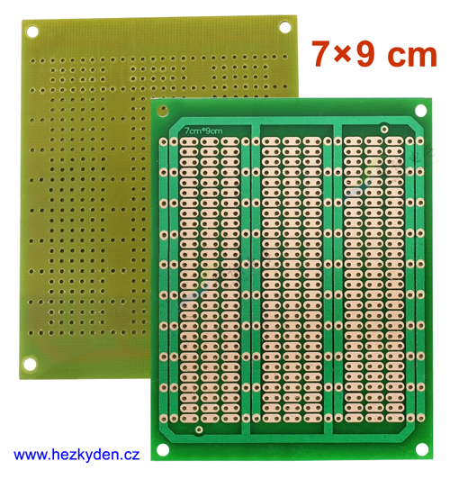 Bastldesky vrtané univerzální plošné spoje 7x9 cm PROFI jednostranné SPECIAL