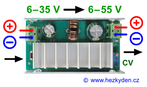 DC-DC měnič CN5139 zvyšující - schéma zapojení
