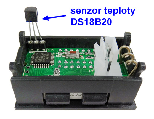Zasunutí senzoru teploty DS18B20 přímo do konektoru