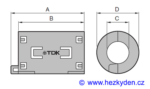 Obr. 2 - Clamp Filter TDK ZCAT3035-1330