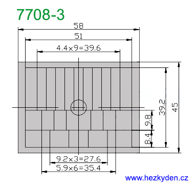 Fresnelova čočka plochá 7708-3 rozměry