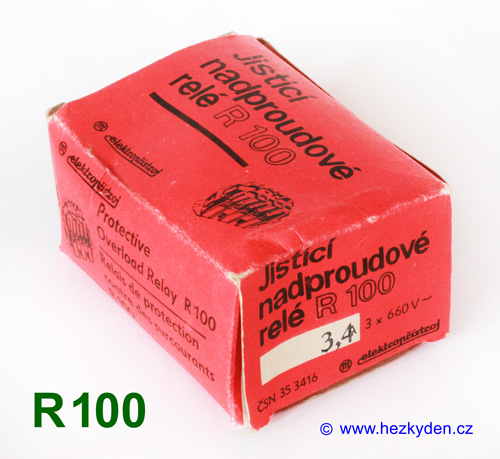Jistící nadproudové relé R100 - balení