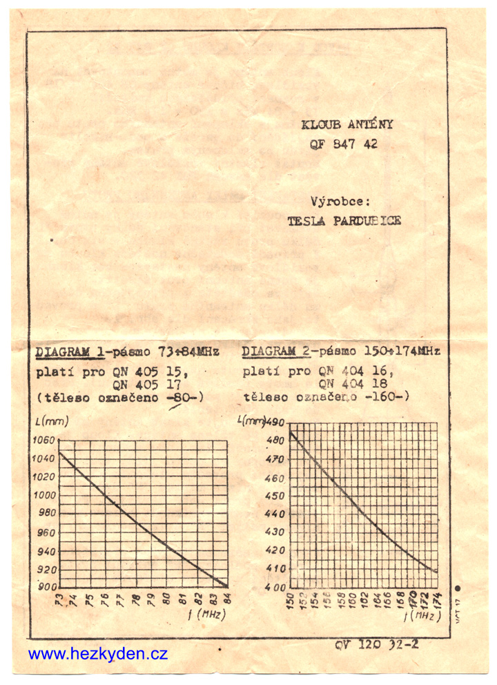 Kloub antény QF 847 42 - návod 2