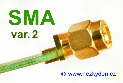 Konektor SMA vidlice DPS - varianta 2