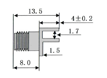 Konektor SMA rozměry – varianta 2