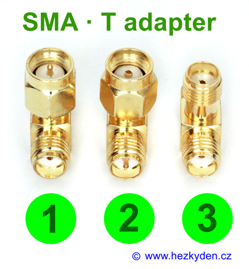 Konektor SMA T adapter