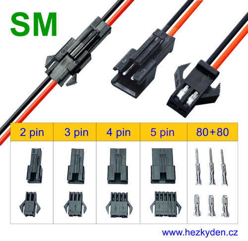 Konektory JST SM sada malá 1