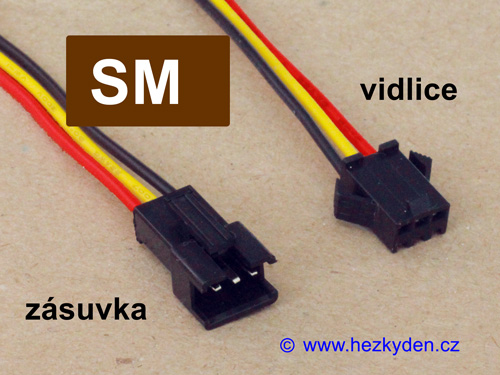 Konektory SM s kabelem 3 pin