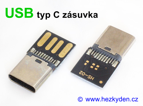 Konektory USB typ C zásuvka na pokusy