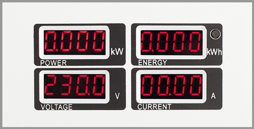 LED panelový wattmetr měřič spotřeby - displej