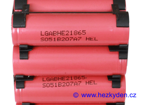 Li-Ion baterie 18650 LG 2500mAh - detail označení