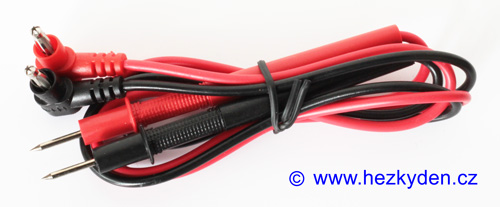 Měřicí kabely k multimetru (pár: červená + černá)