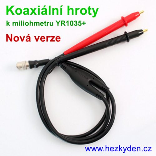 Měřicí kabely pro miliohmetr YR1035 - koaxiální hroty - nová verze