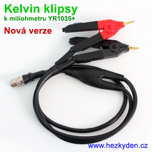 Měřicí kabely pro miliohmetr YR1035 - Kelvin klipsy