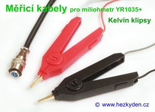 Měřicí kabely pro miliohmetr YR1035 - Kelvin svorky