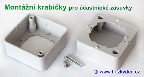 Montážní krabičky pro účastnické zásuvky