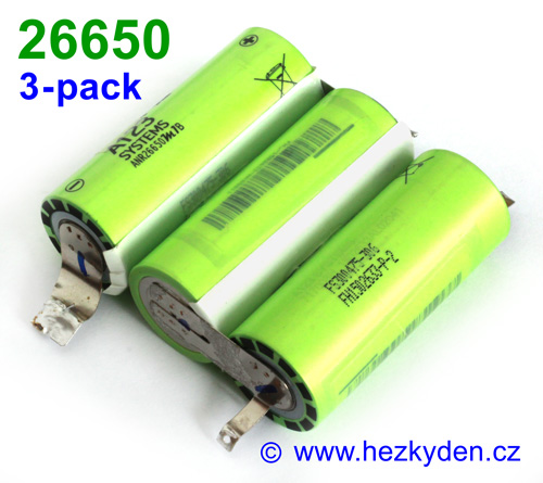 Akumulátor baterie ANR26650 LiFePO4 3-pack