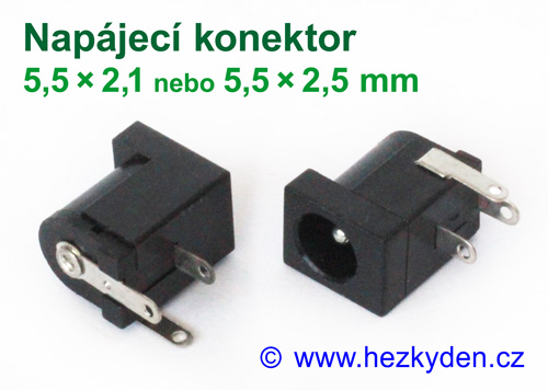 Napájecí konektor DPS 55x21 55x25