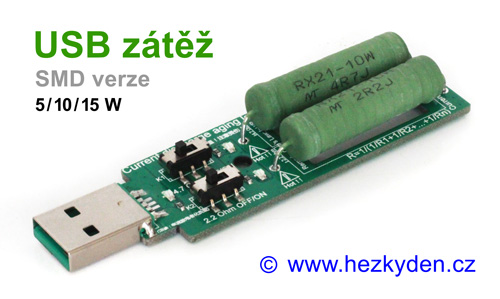 Odporová USB zátěž - SMD provedení