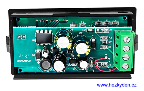 Panelový multifunkční wattmetr LCD 600V 20/50/100A DC - konstrukce