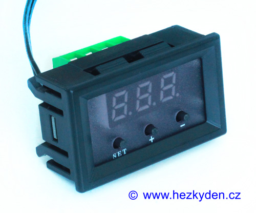 Panelový teploměr/termostat//regulátor teploty W1209