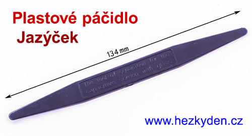 Plastové páčidlo jazýček - rozměry
