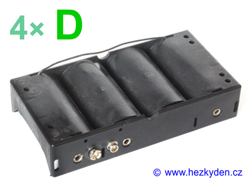Pouzdro na baterie 4x D