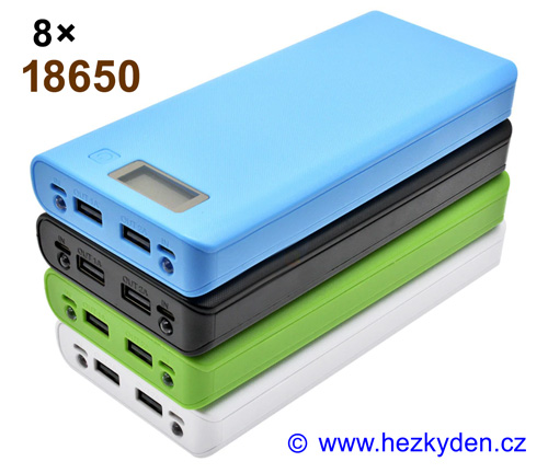 Powerbanky pro 8x baterie 18650 USB