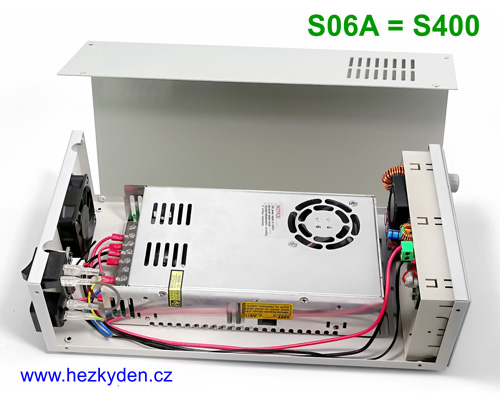 Přístrojová krabička S06A/S400 - sestava se zdrojem a měničem