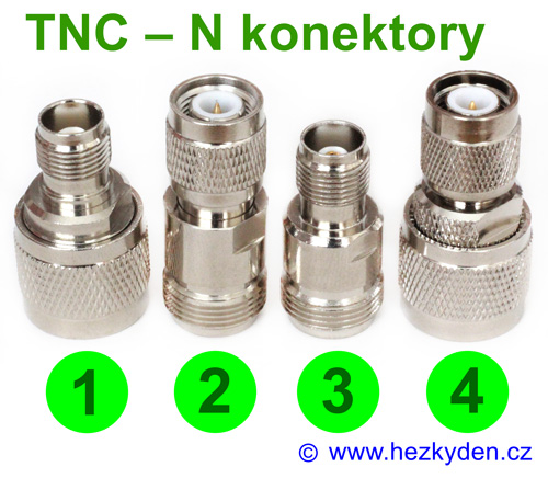 Redukce adapter TNC - N konektory