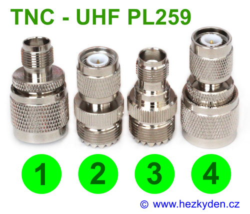 Redukce adapter TNC - UHF PL259 konektory