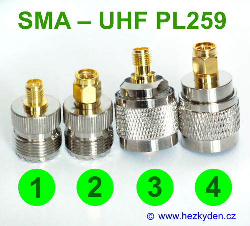 Redukce SMA - UHF PL259 konektory