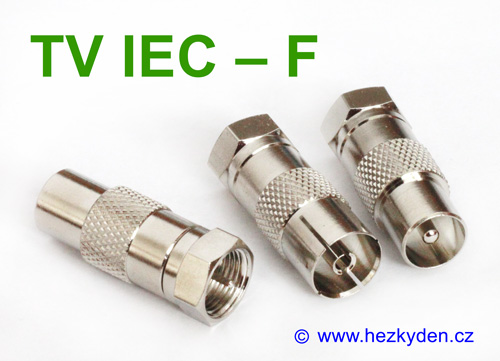 Redukce adapter TV IEC - F konektory