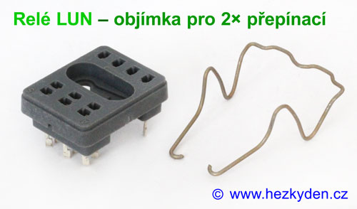 Relé LUN objímka 2x přepínací