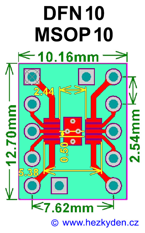 SMT adapter DFN10 MSOP10
