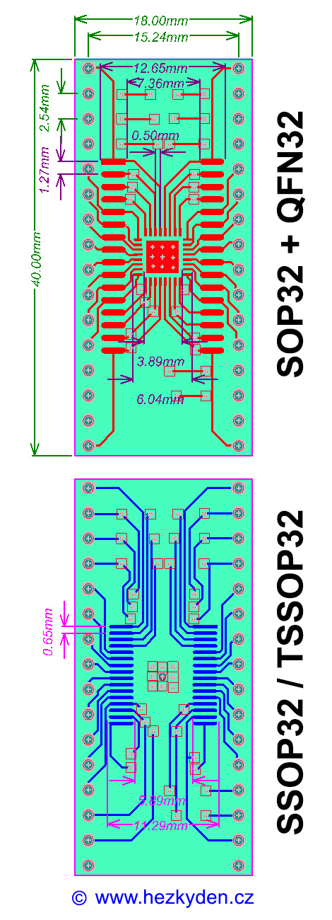 SMT adapter SOP32 QFN32