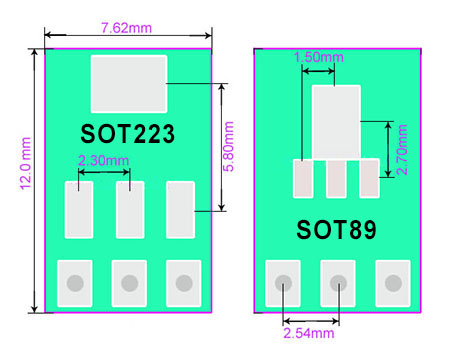 SMT adapter SOT89 SOT223