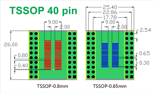 SMT adapter SSOP40 TSSOP40 TSOP40