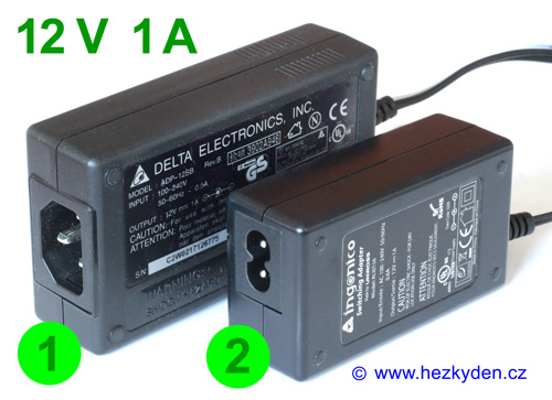 Spínané zdroje adaptery 12V 1A - varianta 1 a 2