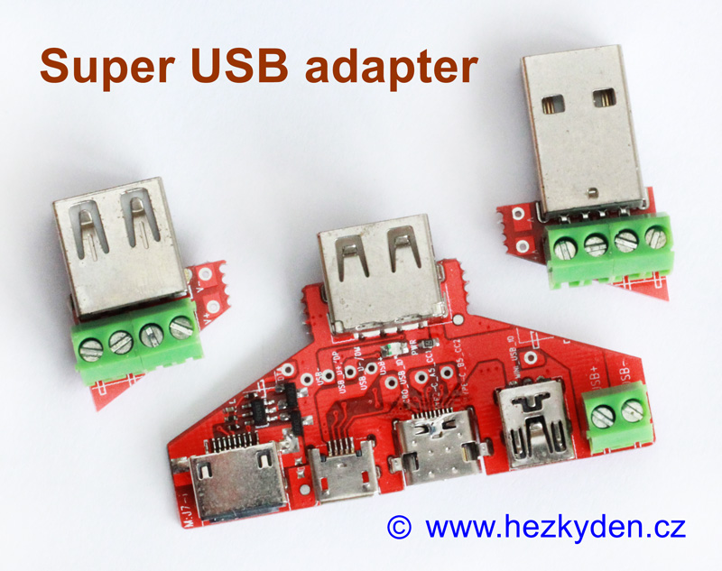 Super USB adapter - rozlomený na tři díly