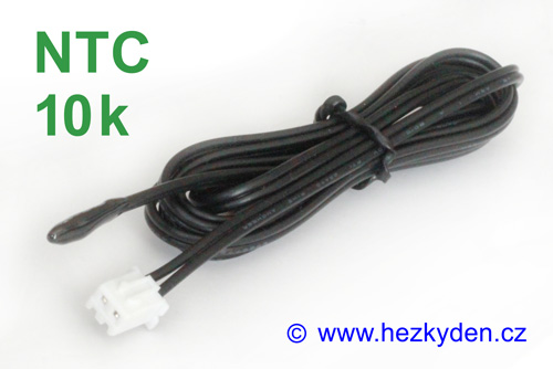 Teplotní senzor NTC 10k s kabelem 1 metr